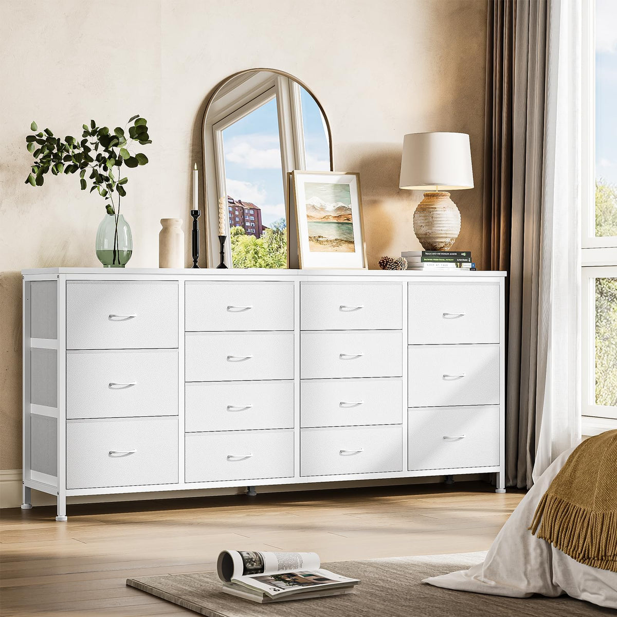 Diseño versátil blanco y montaje en 30 minutos del mueble TV Garvee